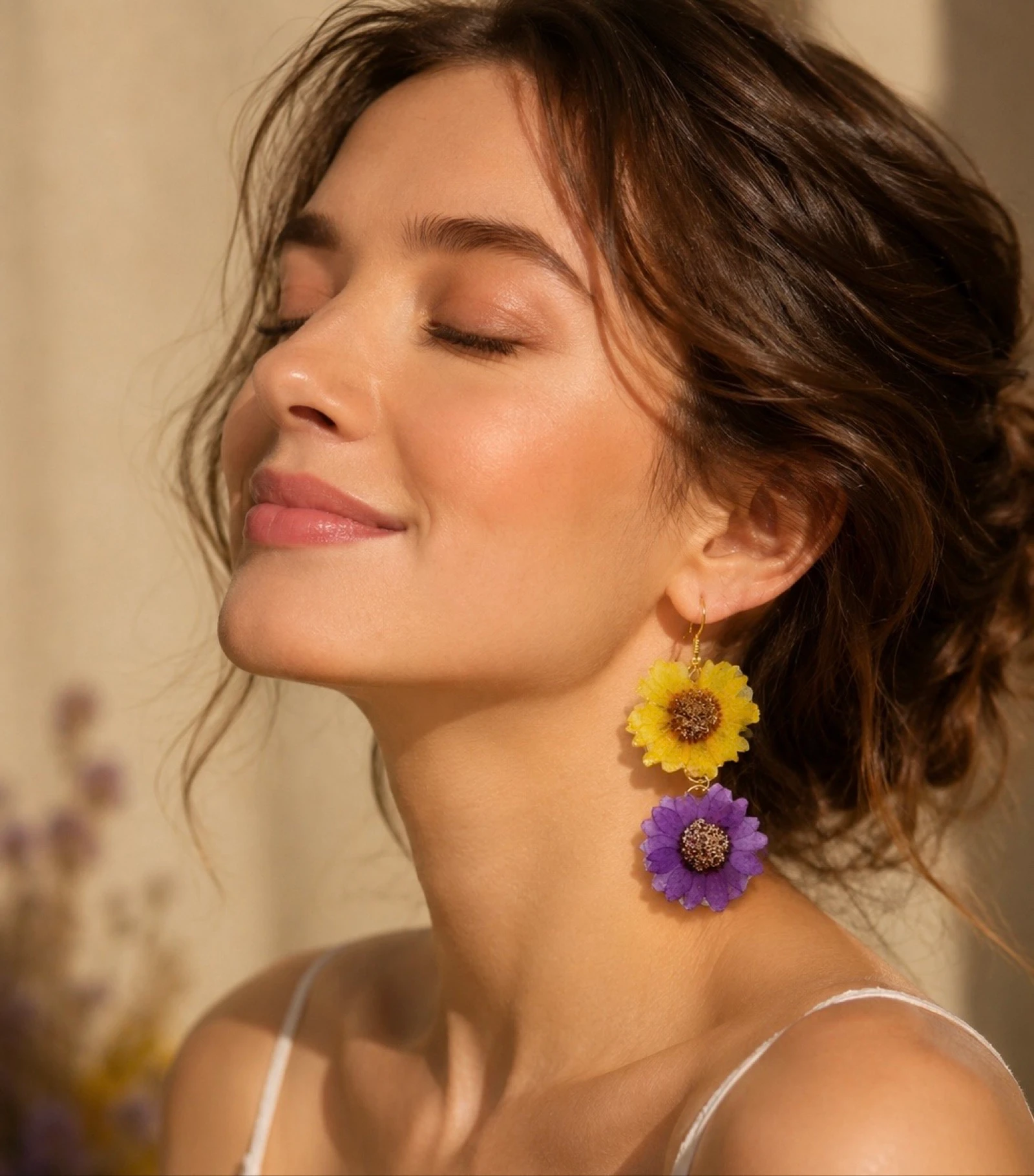 Boucles d’oreilles en résine 